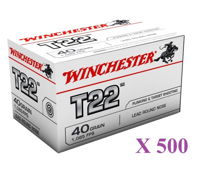 Cartouches 22LR Target Winchester boite de 500