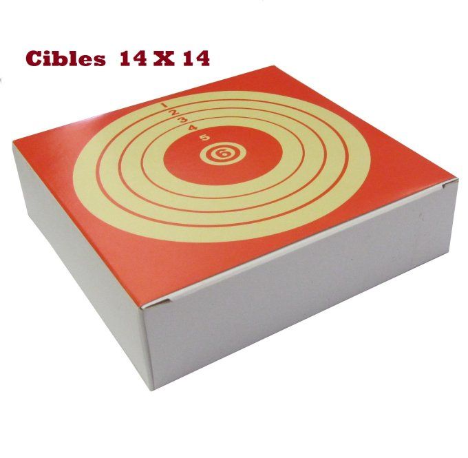 Cible Carton 14 X 14 (paquet de 100)