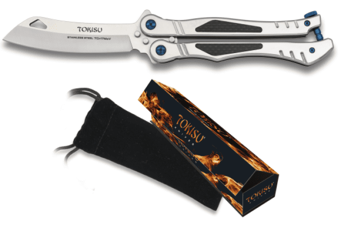 Papillon tactique lame de 9.5 cm « TOKISU »