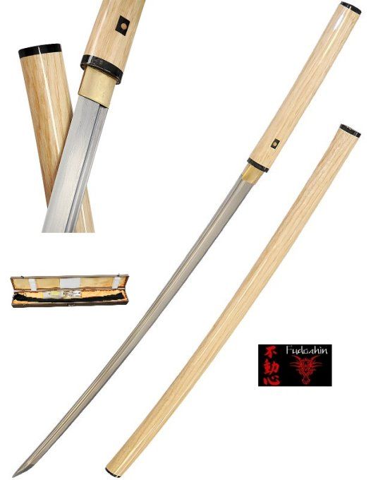 Shirasaya Bois Naturel Lame DAMAS