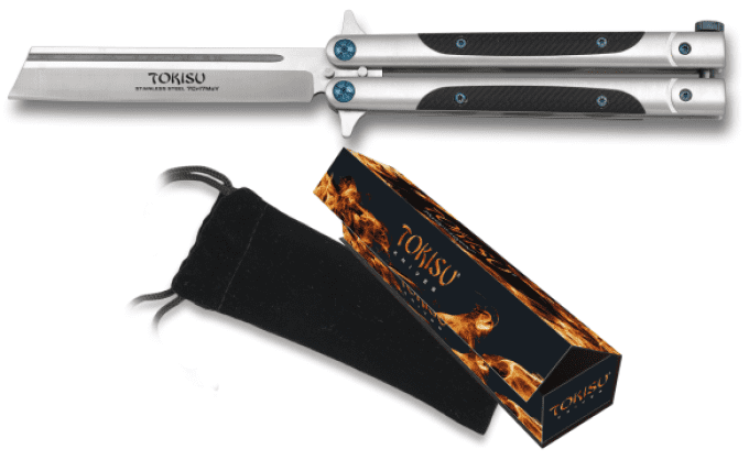 Papillon tactique lame Tanto de 10 cm « TOKISU »