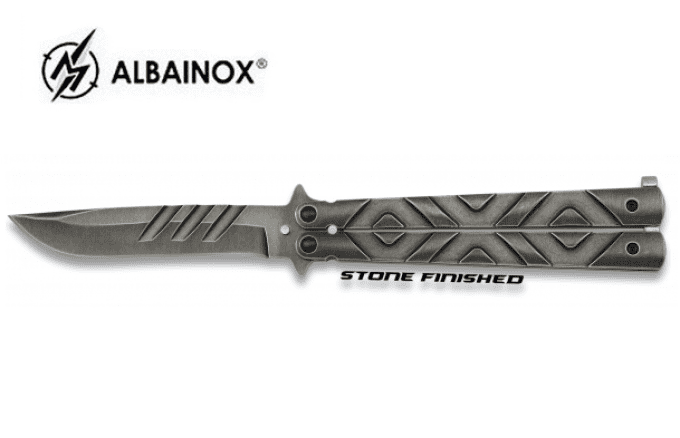 Couteau papillon Gris