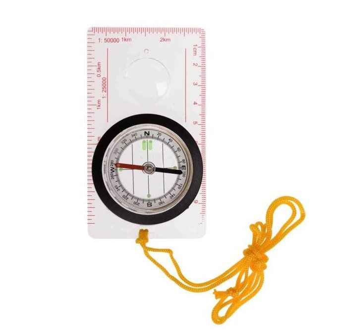 Boussole Scout de Carte avec Règle et loupe - BARBARIC