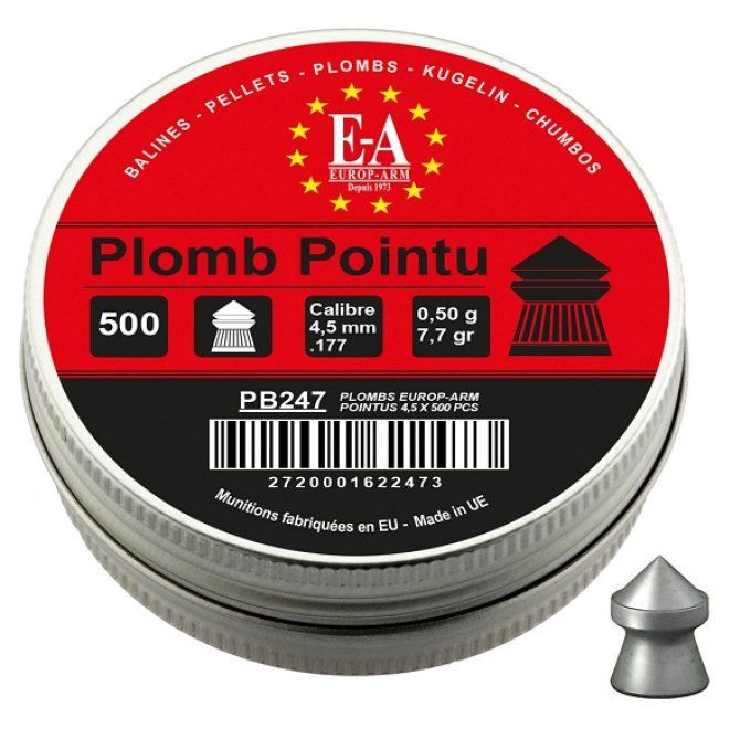 Plombs à tête Pointue 4.5 mm