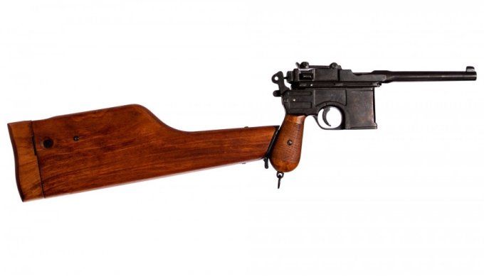 Crosse etui Mod. 96 Artilleur avec Réplique du Pistolet MAUSER C96