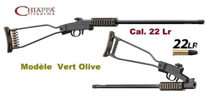 Carabine CHIAPPA Pliante Vert OD // LITTLE BADGER 22 Lr