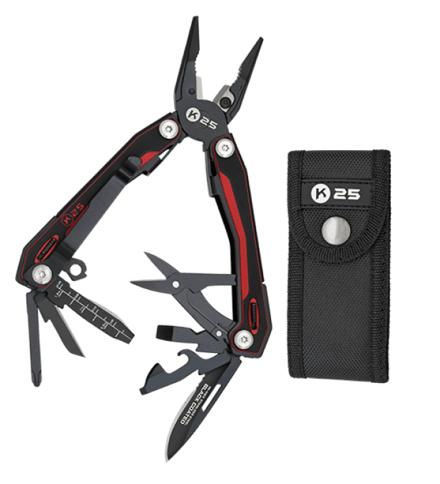 PINCE MULTIFONCTION G10 Noir et Rouge / K25