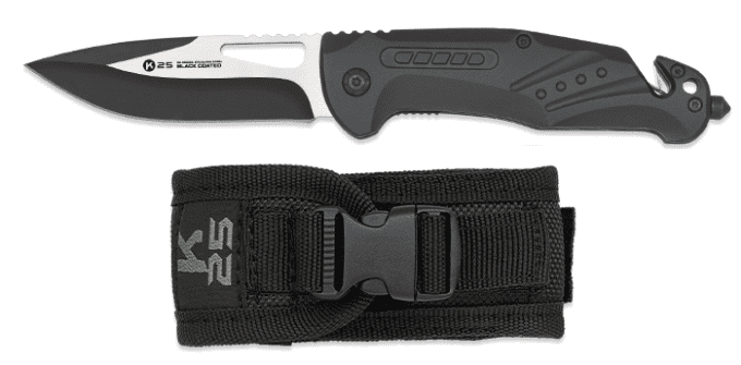 Couteau pliant noir Titanium lame de 7