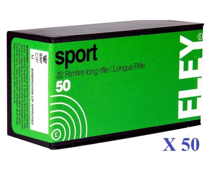 Cartouches 22LR ELEY SPORT boite de 50