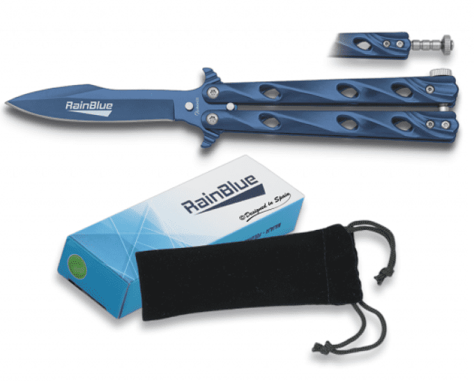 Couteau PAPILLON « RAINBLUE » Twister