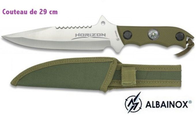 Couteau Tactique HORIZON Vert 29 cm