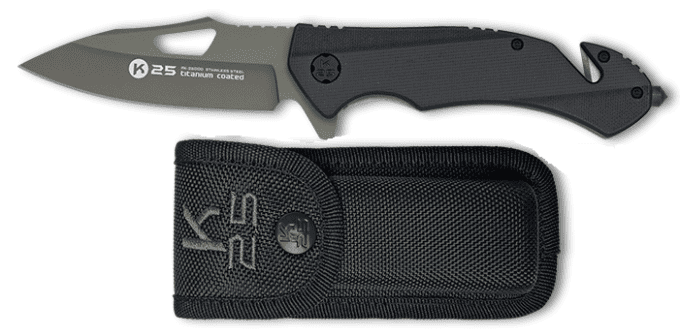 Couteau pliant tactique noir Titanium lame de 8.80