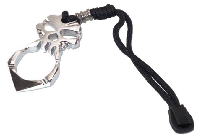 Coup de POING BAGUE 1 Doigts Punisher chromé