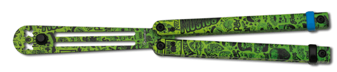 Couteau papillon fan training D’entrainement vert lame de 11 cm