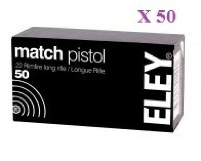 Cartouches 22LR ELEY MATCH boite de 50