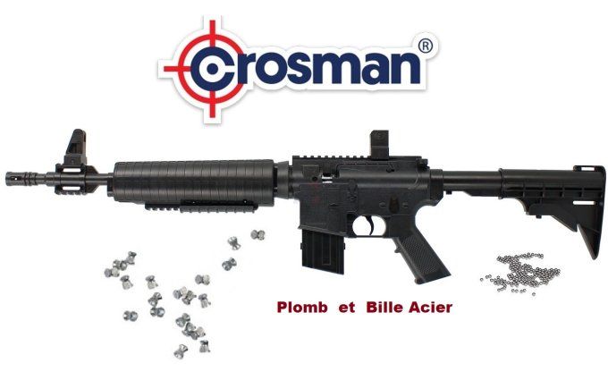 Fusil Mitrailleur M4-177 Cal. 4.5 Bille Acier et Plomb Diabolo