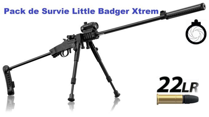 Pack carabine de survie Little Badger Xtreme – 22 Lr