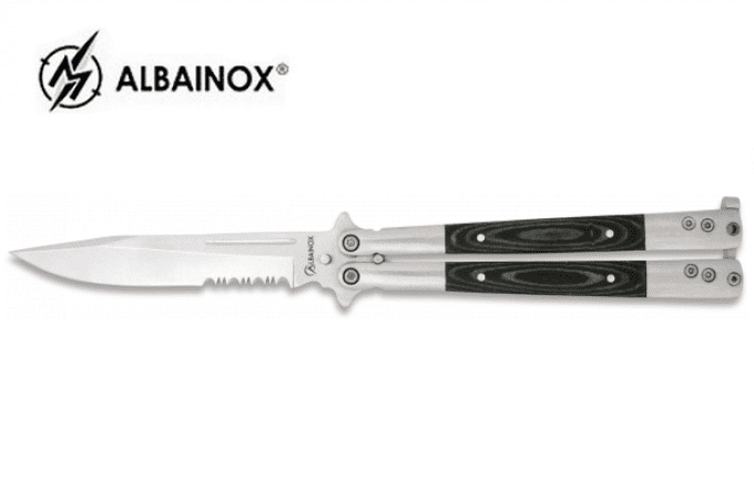 Couteau papillon mikarta noir