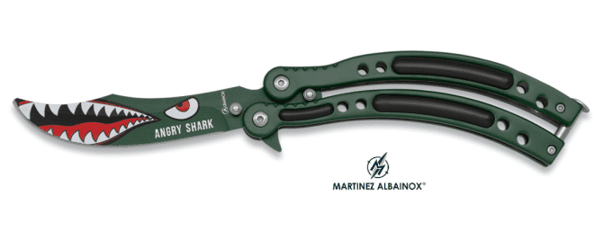 Couteau papillon Shark lame de 10 cm