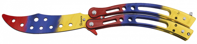 Couteau papillon Colorful Multicolor D’entrainement lame de 9.50cm