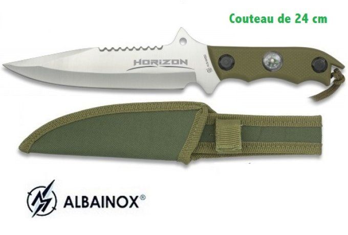 Couteau Tactique HORIZON Vert 24 cm