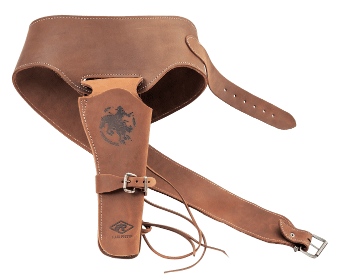 Ceinturon holster (BUSCADERO PIETTA) Marron pour 1 revolver western