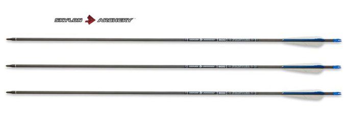 Pack de 3 flèches pour arc en carbonne frontier ID6.2 800 30 Pouces avec plumes naturelles