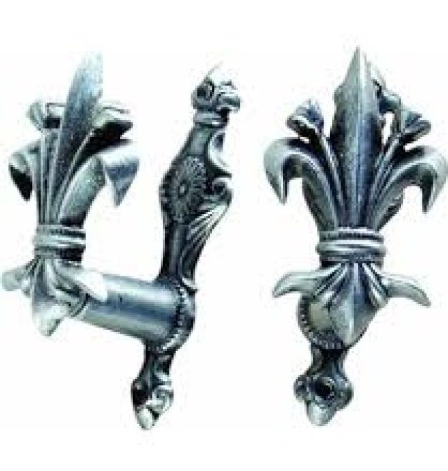 Support Mural Fleur de Lys gris