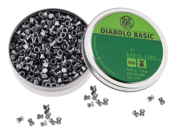 Boite de 500 Plombs basic Plat 4.5 mm RWS