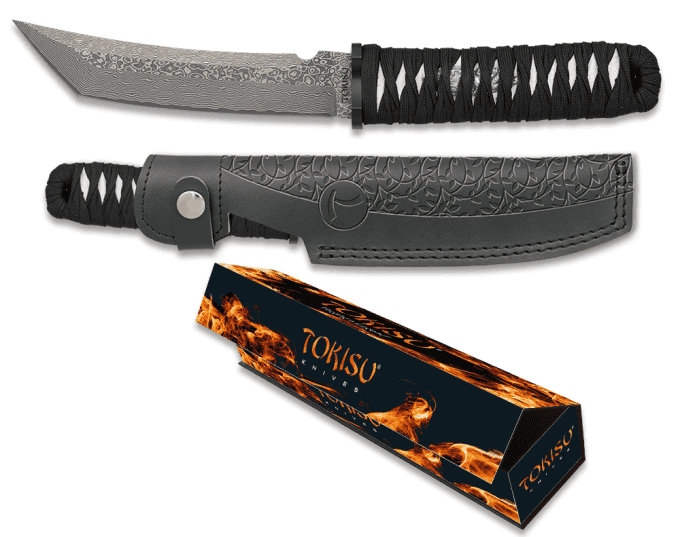 Poignard tactique lame Damassé Tanto de 15.30 cm « TOKISU »