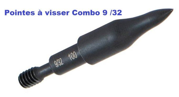 Pointes à visser combo 9/32 - 100 Grains gr