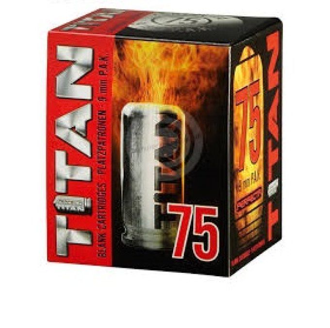 Cartouches à Blanc TITAN x75 Cal. 9 mm PISTOLET