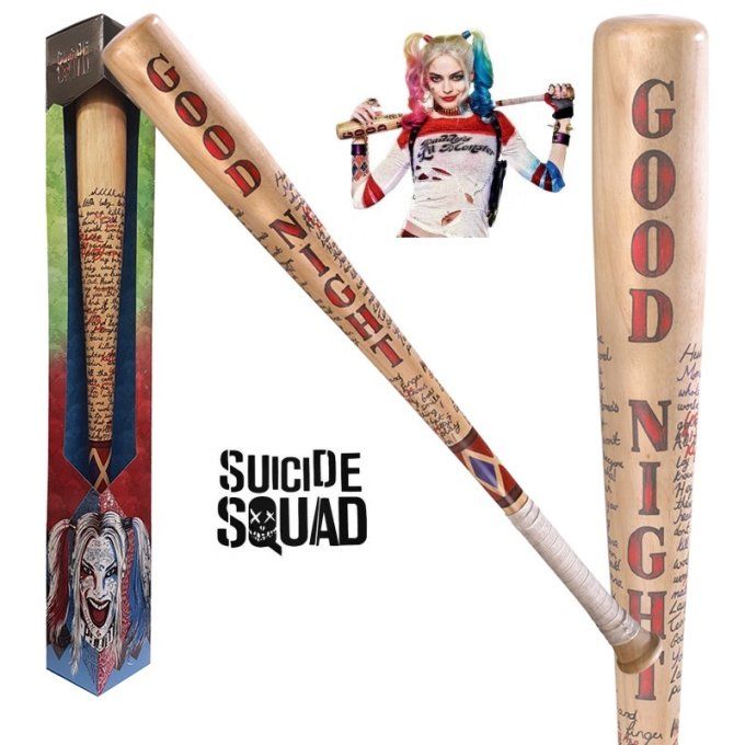 Batte de Baseball Harley Quin Suicide Squad - réplique en bois