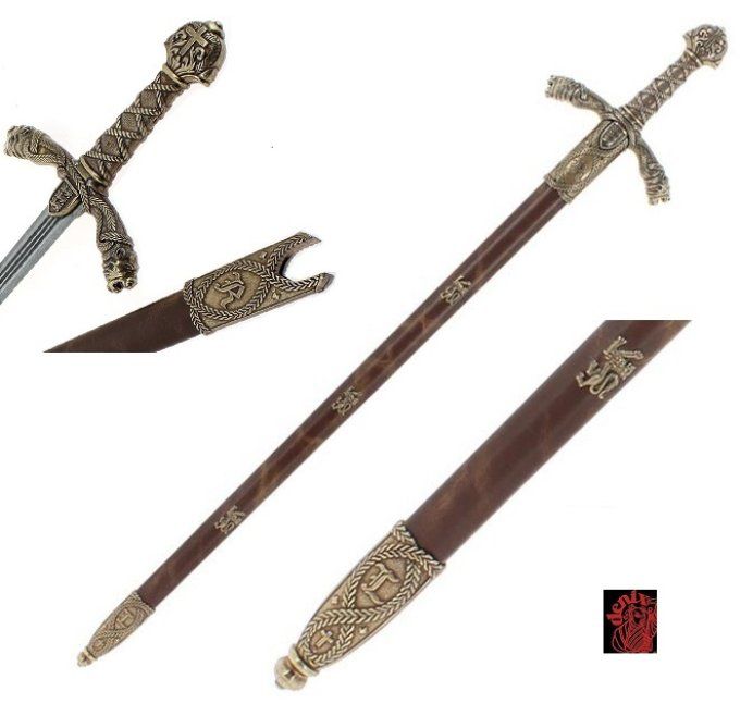 Epée Richard Cœur de Lion 12 ème S de 105 cm / Marron