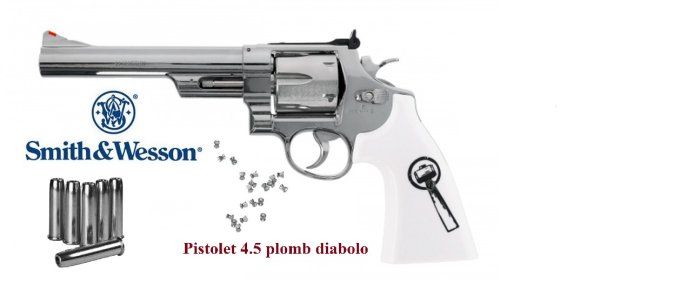 Revolver Smith & Wesson 629 Trust ME 6.5’’ Finition NICKELEE co2 / Cal 4.5 Plomb