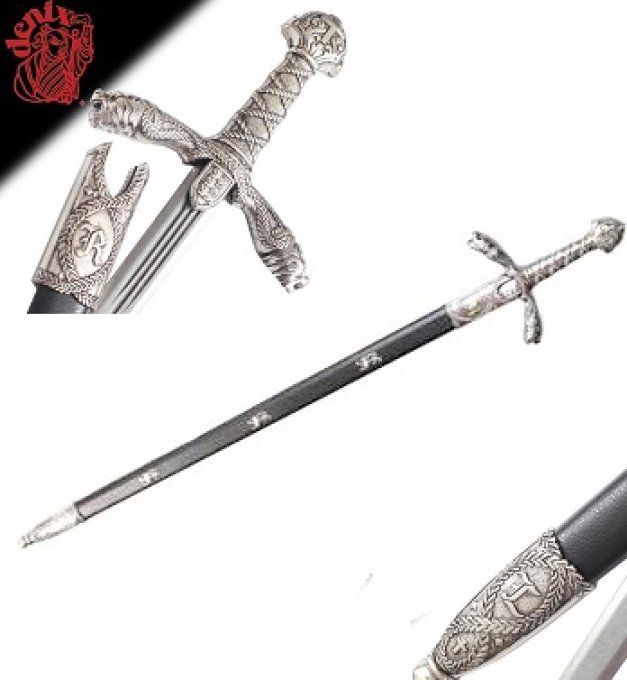 Epée Richard Cœur de Lion 12 ème S de 105 cm / Noir