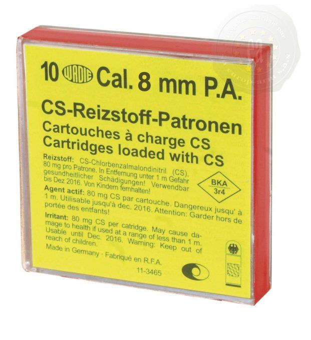 Cartouches de Défense au GAZ CS Cal. 8 mm