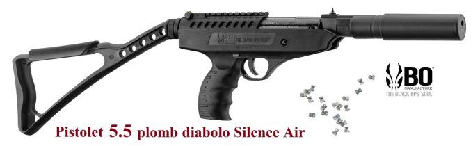 Pistolet à Air break barrel langley hitman Cal. 5.5 mm / The Black Ops