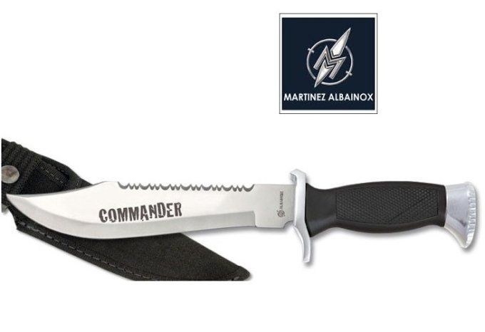 Couteau Tactical Chrome et Noir Mod. COMMANDER