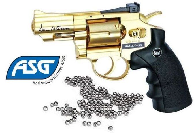 Revolver GNB DAN WESSON 2.5’’ Gold * Cal 4.5 Bille Acier