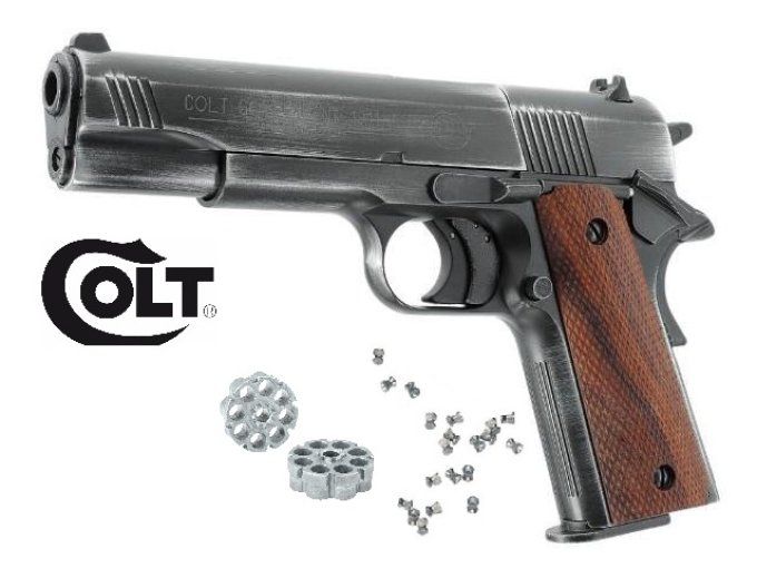 Colt Government 1911 A1/ Vieilli / Cal. 4.5 mm Plombs diabolo