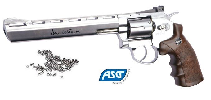 Revolver GNB DAN WESSON 8’’ Chrome * Cal 4.5 Bille Acier