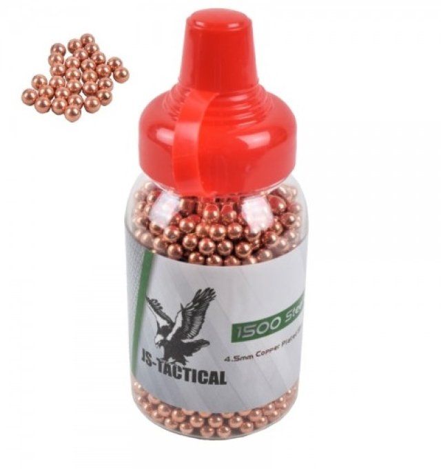 Biberon de 1500 billes cuivré de Cal. 4.5 mm