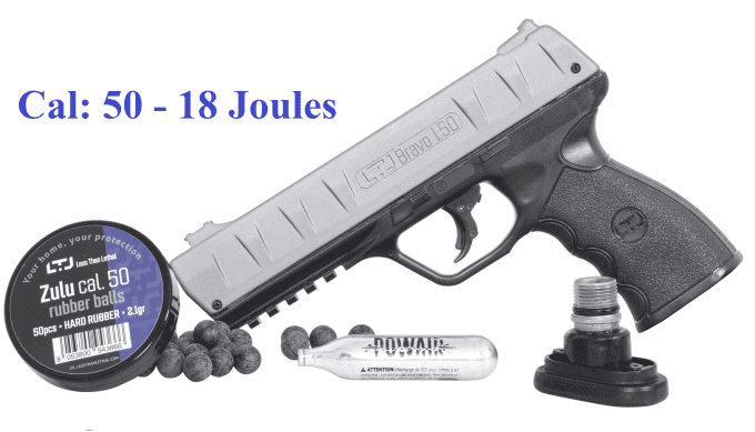 Pack Pistolet LTL Bravo + 50 billes Cal 50 - 18 Joules