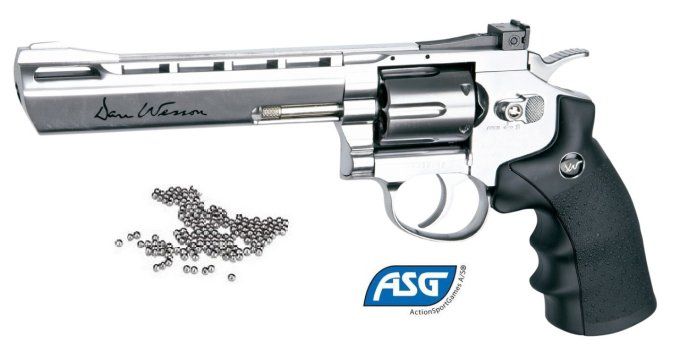 Revolver GNB DAN WESSON 6’’ Chrome brillant * Cal 4.5 Bille Acier
