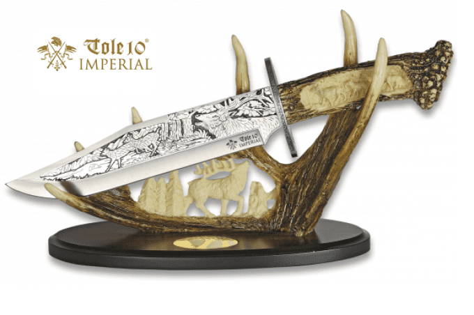 Couteau fantaisie Décoré Cerf de 37 cm