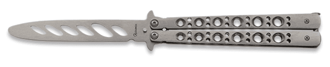 Couteau papillon D’entrainement arc gris lame de 11.00 cm