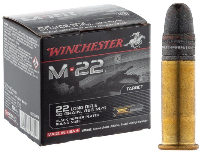 Cartouches 22LR M22 Winchester haute vitesse boite de 400 en vrac