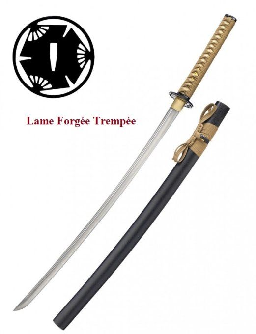 KATANA noir mat Foirgé Lame Trempé