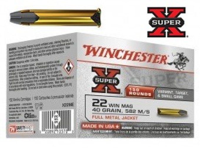 Cartouches 22 Magnum Super X creuse boite de 150